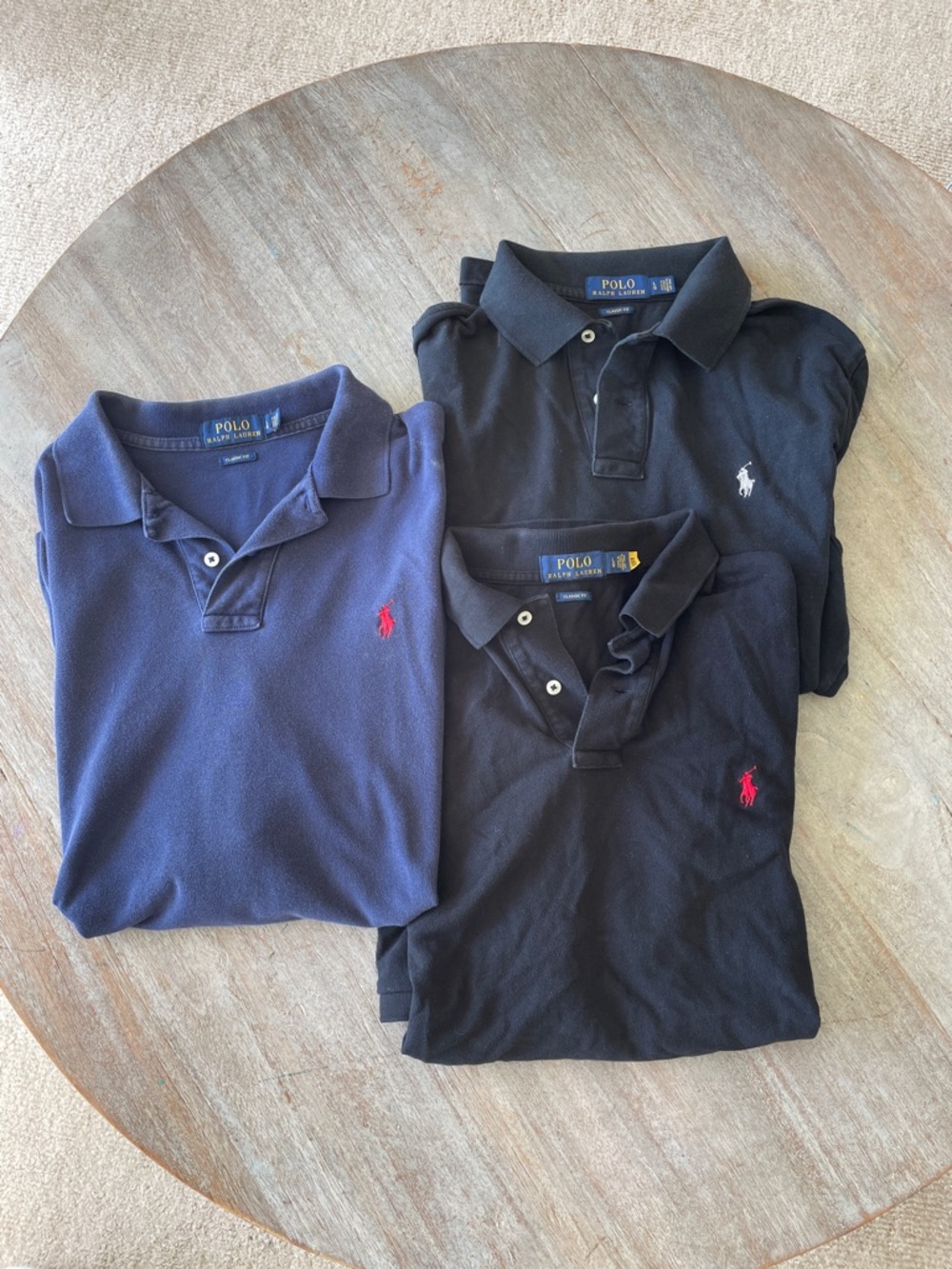Polo by Ralph Lauren Men's Polo Shirts - Navy and Black